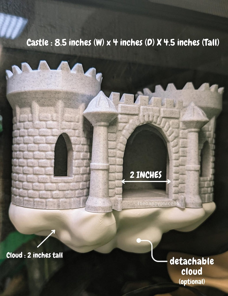 Floating Castle on a Cloud Hide and Ledge with optional drawbridge
