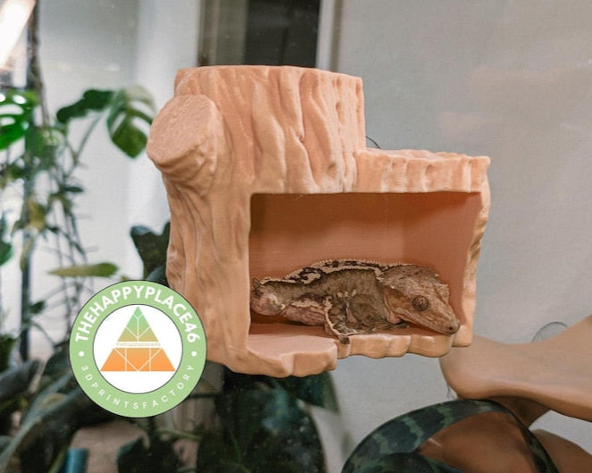 Tree Trunk Hide and Feeder Ledge