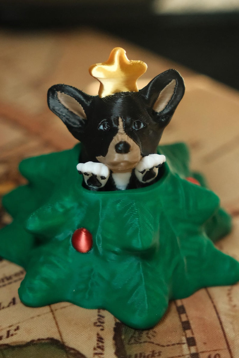 Corgi Christmas Tree Clicker Fidget