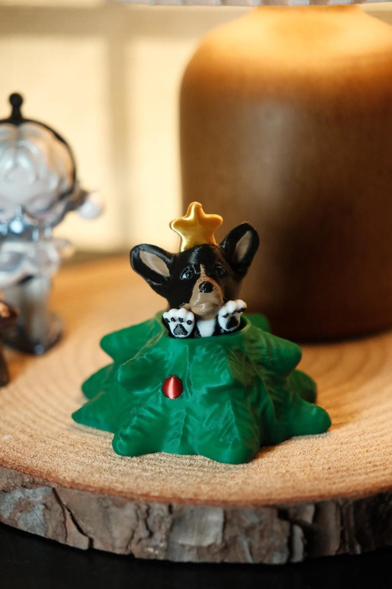 Corgi Christmas Tree Clicker Fidget