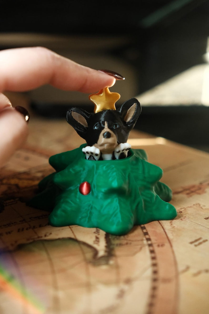 Corgi Christmas Tree Clicker Fidget