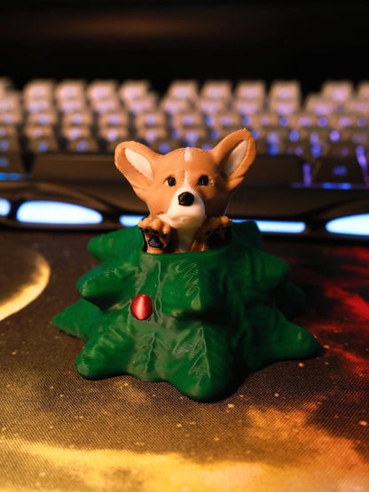 Corgi Christmas Tree Clicker Fidget